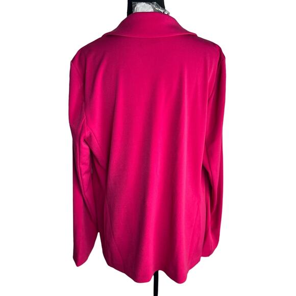 QVC Susan Graver PETITE LK Fusion Double-Breasted Blazer NWT FUSHSIA SIZE LP - Picture 5 of 10